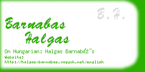 barnabas halgas business card